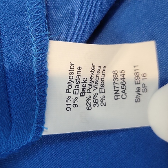 J. CREW Blue Laser Cut-Out Scallop Edge Sleeveless Midi Dress - Picture 9 of 10